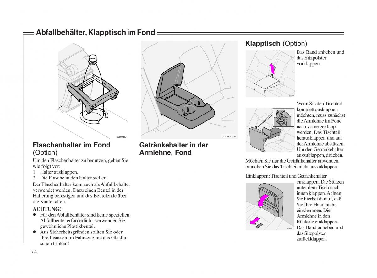 Volvo V70 II 2 Handbuch / page 75