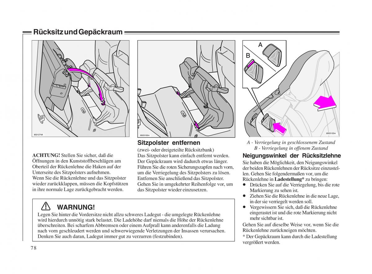 Volvo V70 II 2 Handbuch / page 79