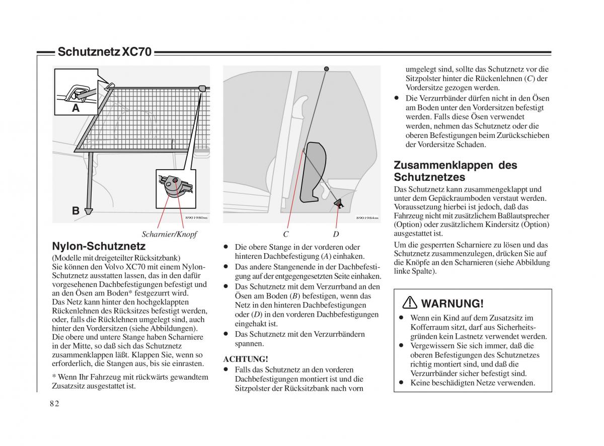 Volvo V70 II 2 Handbuch / page 83