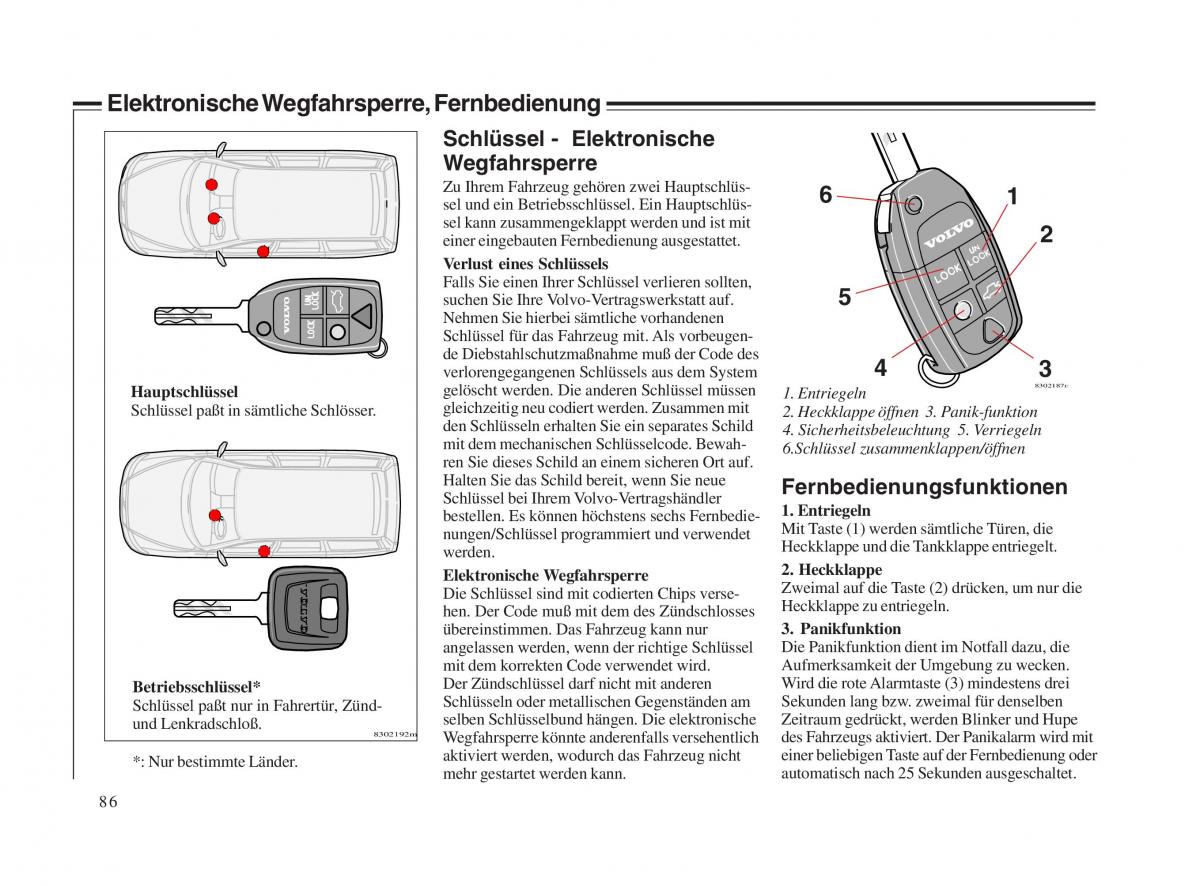 Volvo V70 II 2 Handbuch / page 87