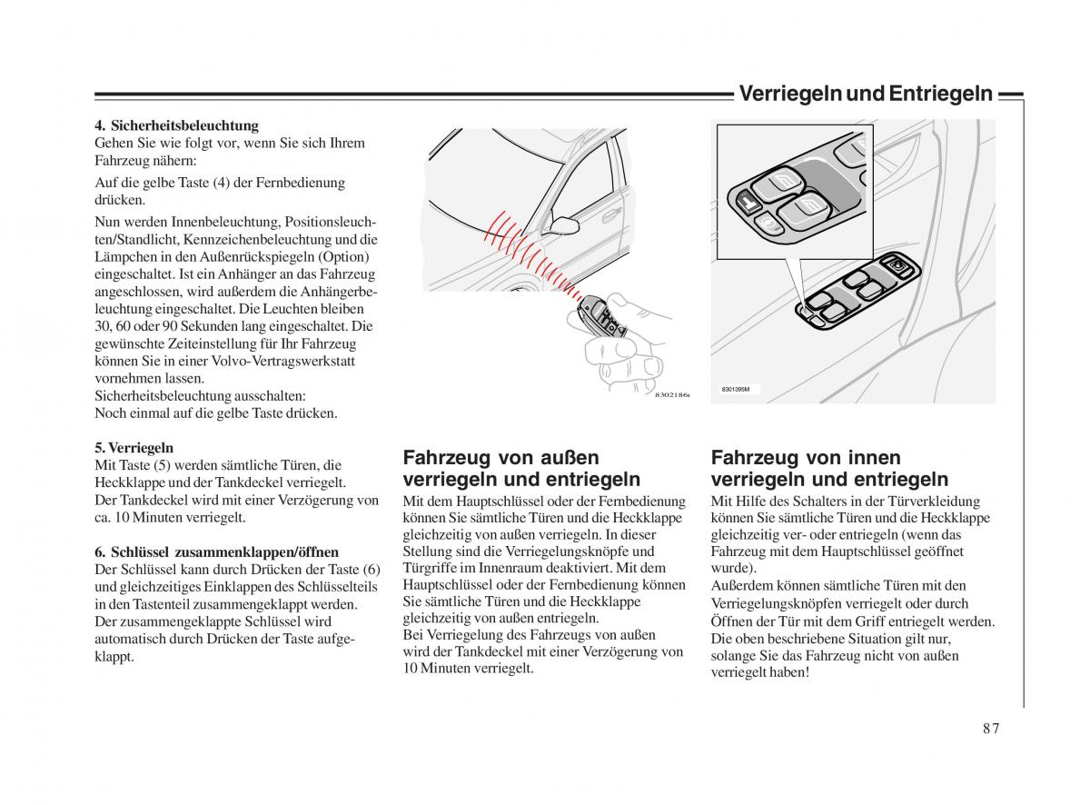 Volvo V70 II 2 Handbuch / page 88