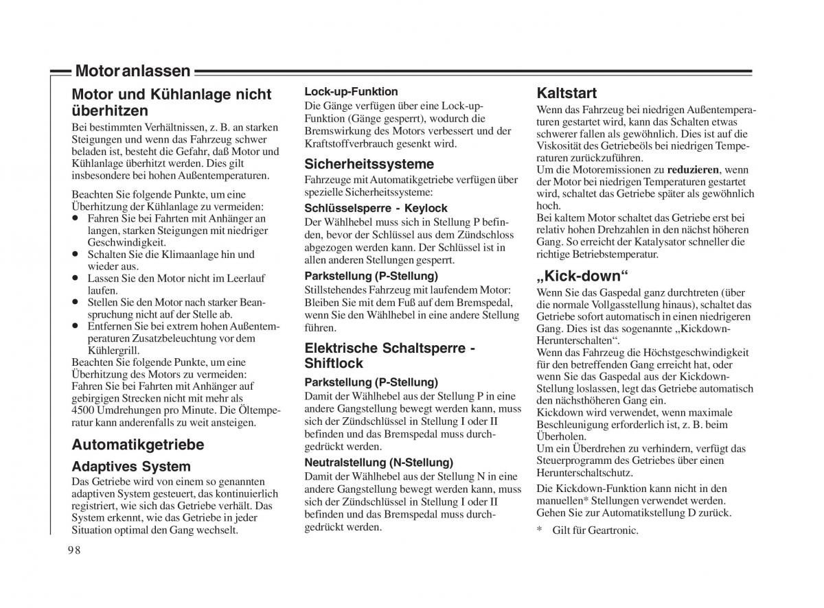 Volvo V70 II 2 Handbuch / page 99