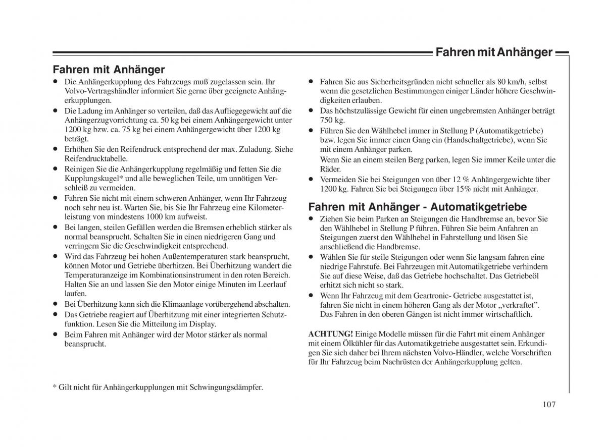 Volvo V70 II 2 Handbuch / page 108