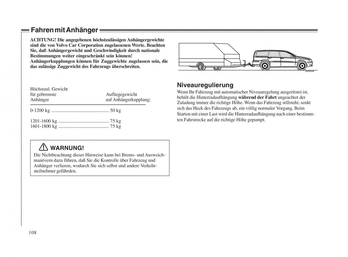 Volvo V70 II 2 Handbuch / page 109