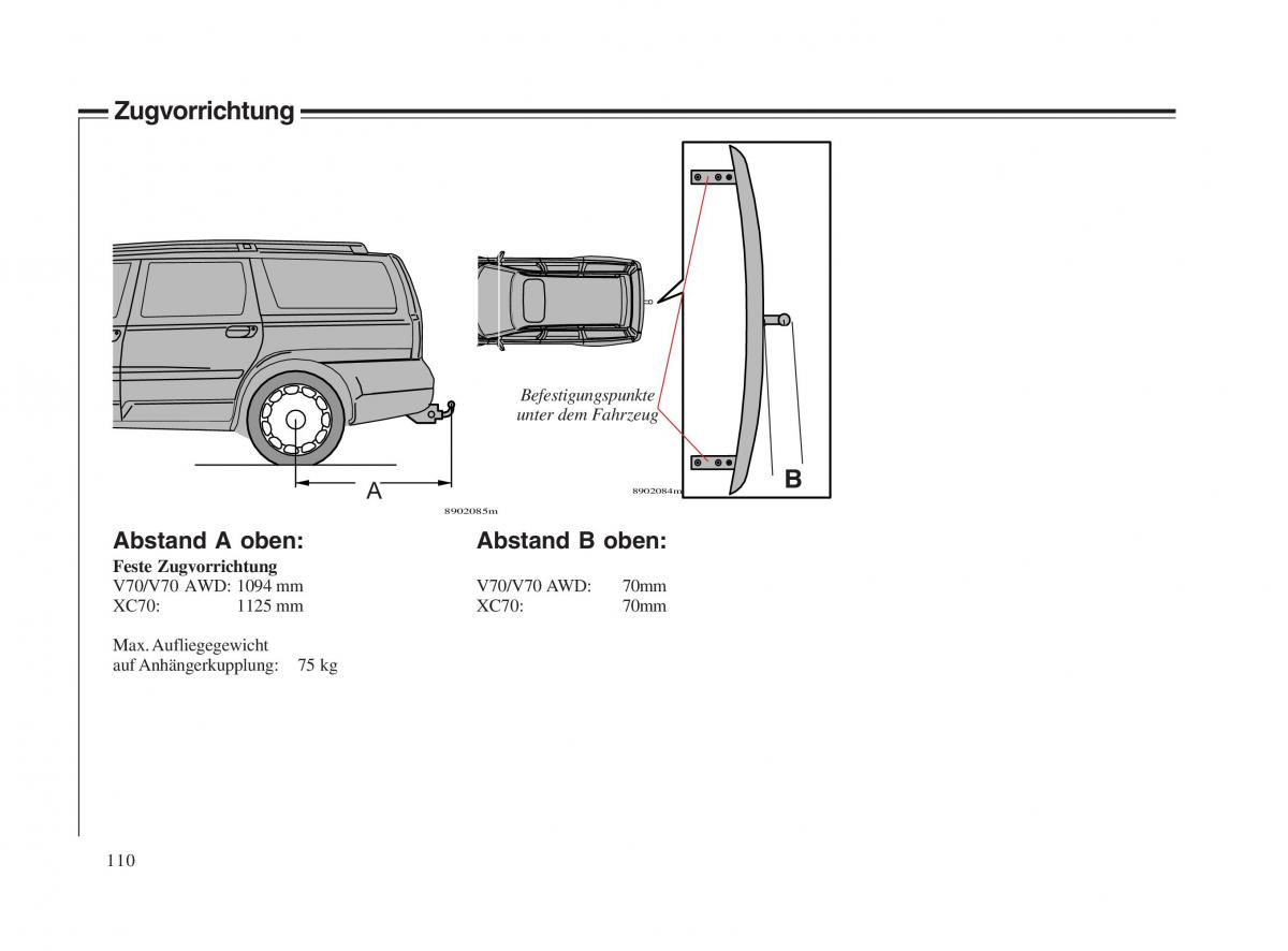 Volvo V70 II 2 Handbuch / page 111