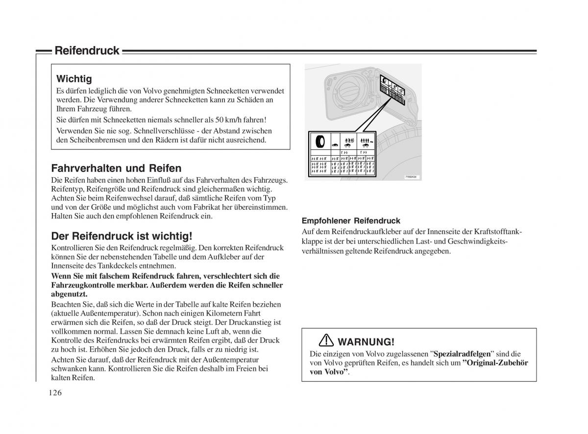 Volvo V70 II 2 Handbuch / page 127