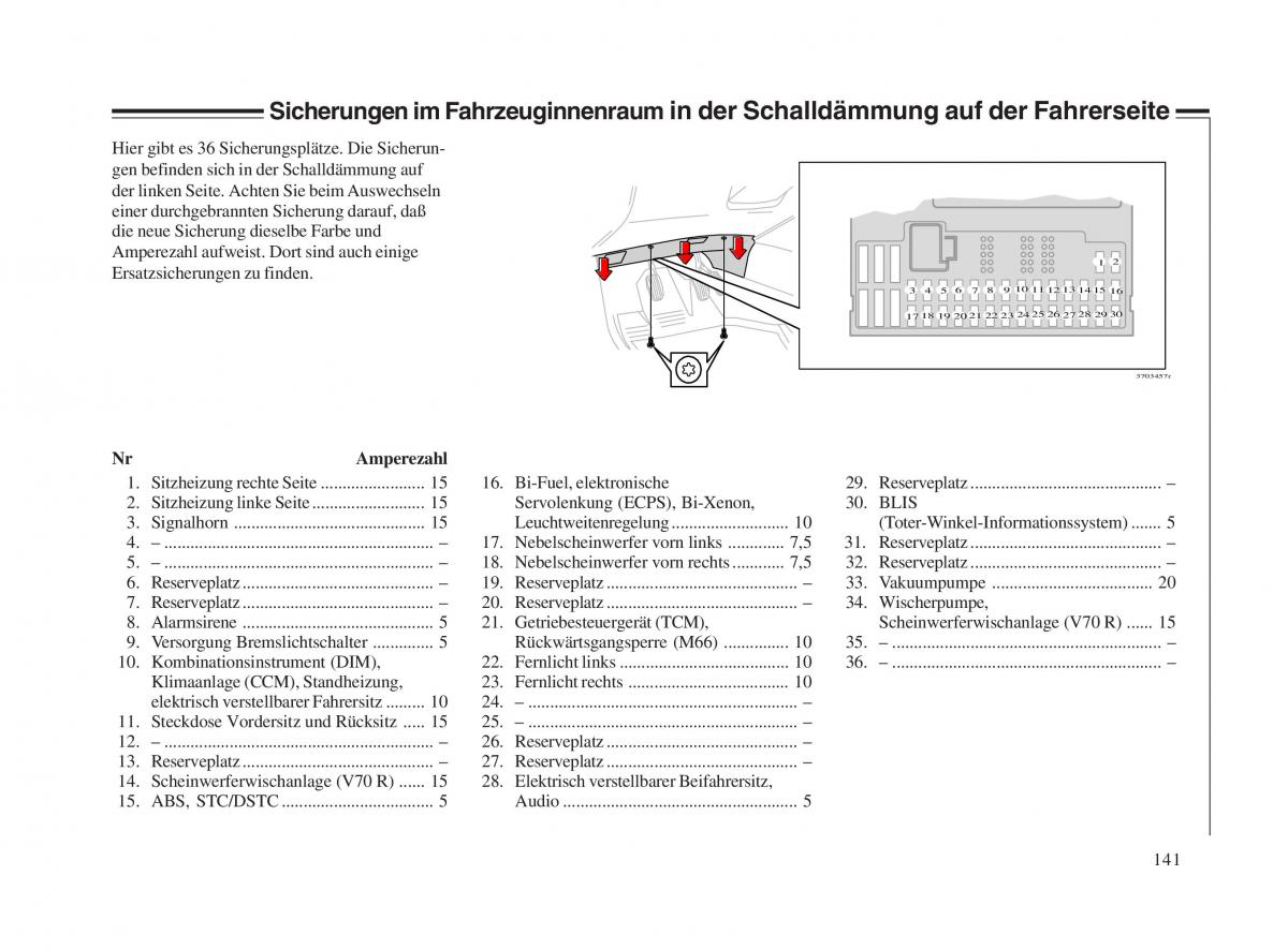 Volvo V70 II 2 Handbuch / page 142