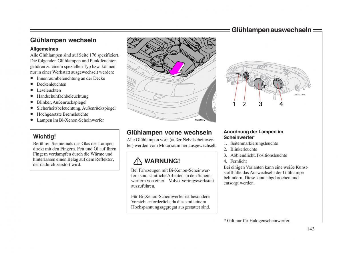 Volvo V70 II 2 Handbuch / page 144