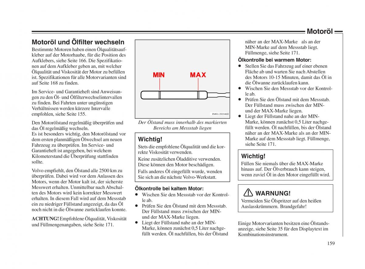 Volvo V70 II 2 Handbuch / page 160