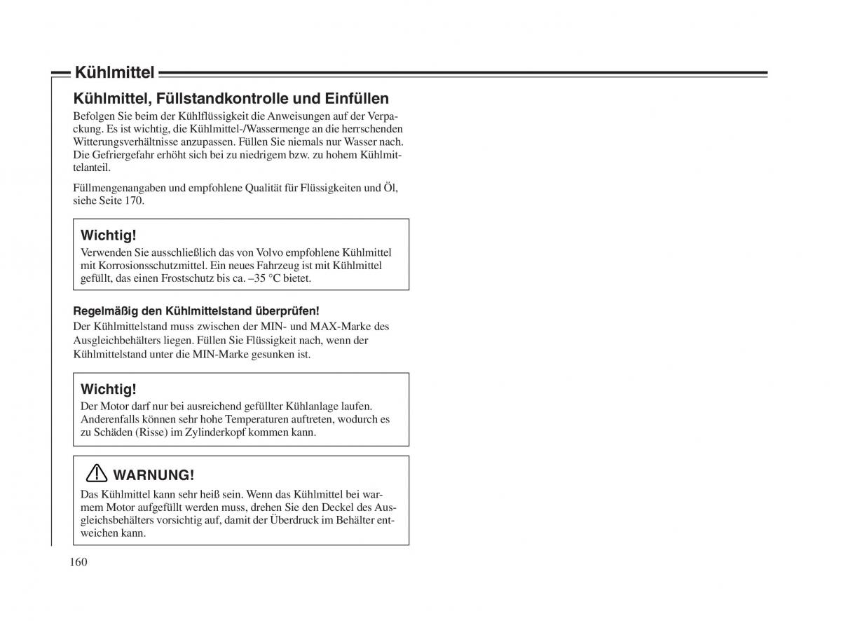 Volvo V70 II 2 Handbuch / page 161