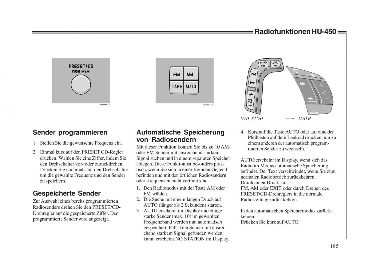 Volvo V70 II 2 Handbuch / page 186