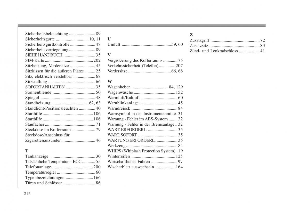 Volvo V70 II 2 Handbuch / page 217