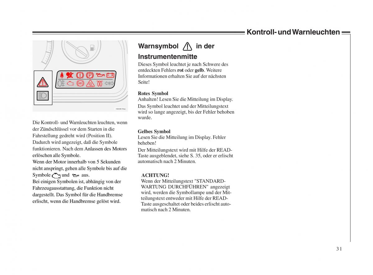 Volvo V70 II 2 Handbuch / page 32