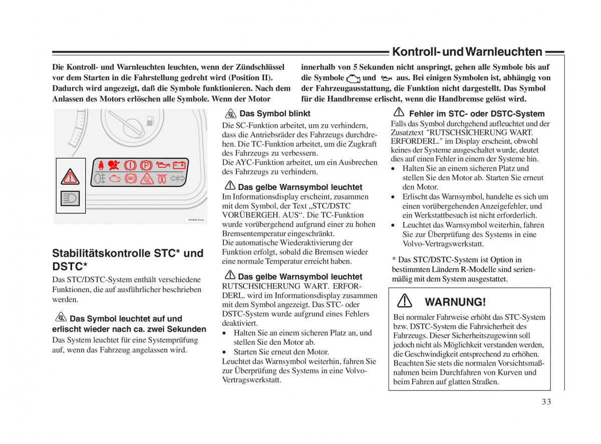 Volvo V70 II 2 Handbuch / page 34