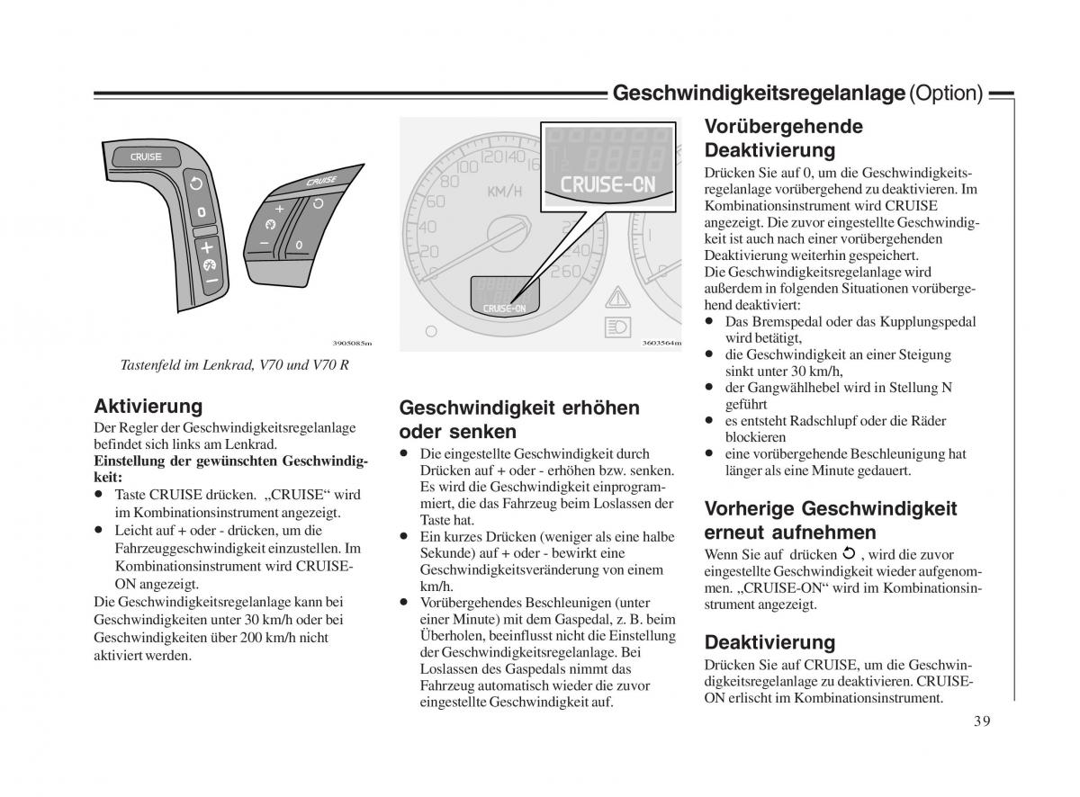 Volvo V70 II 2 Handbuch / page 40