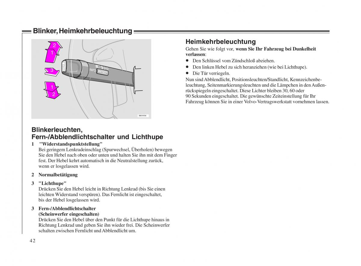 Volvo V70 II 2 Handbuch / page 43