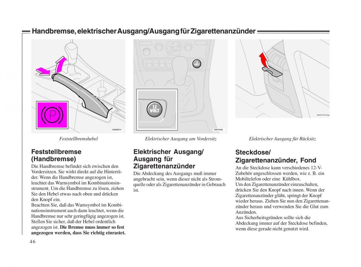 Volvo V70 II 2 Handbuch / page 47