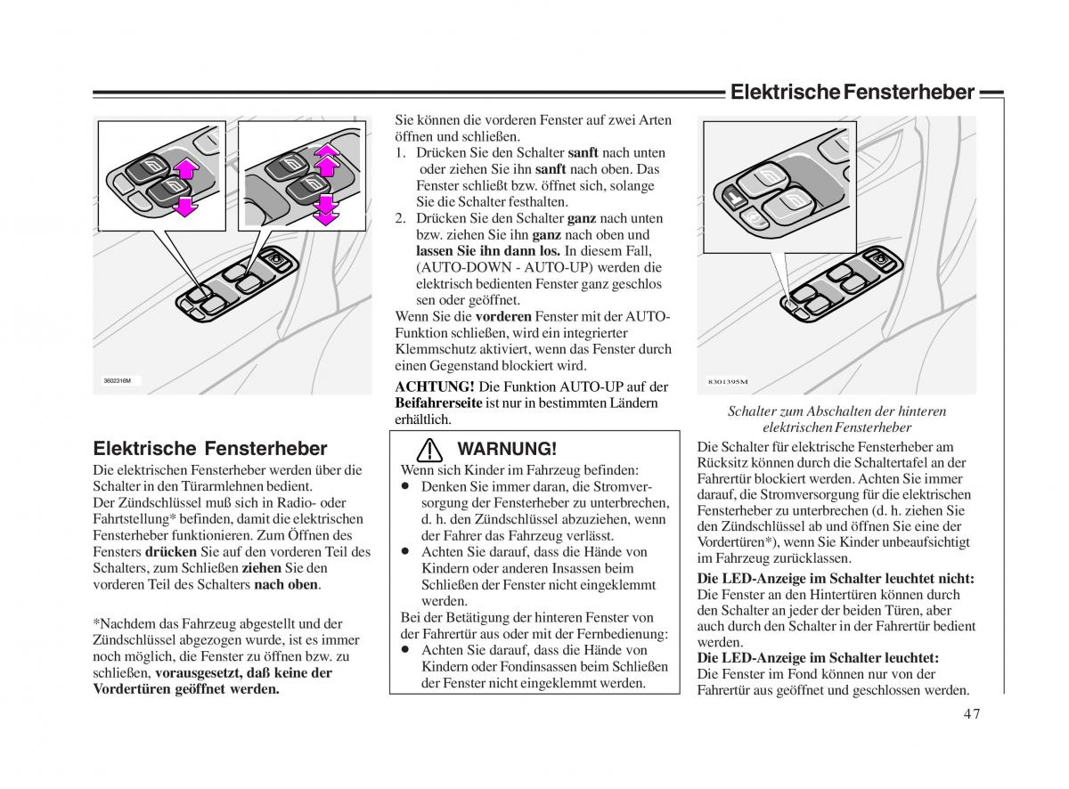 Volvo V70 II 2 Handbuch / page 48