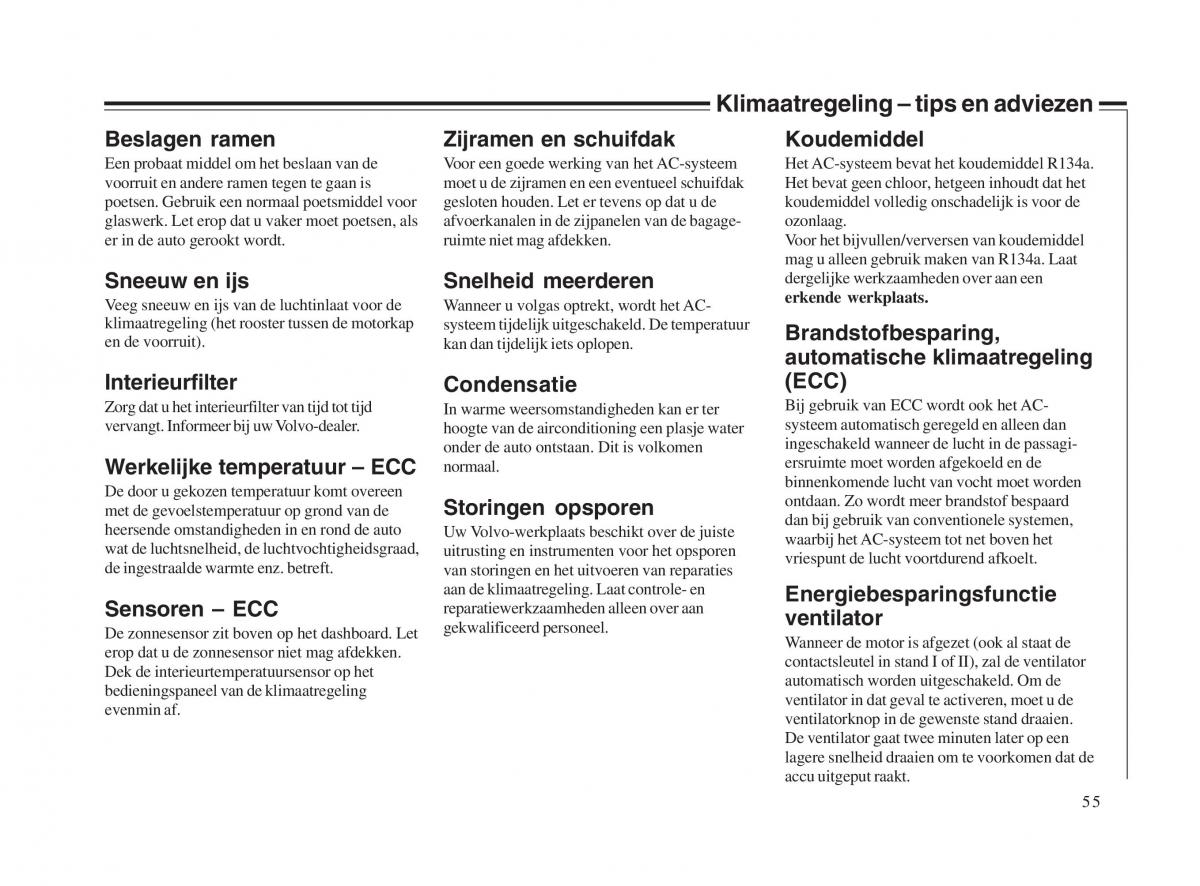 Volvo V70 II 2 handleiding / page 56