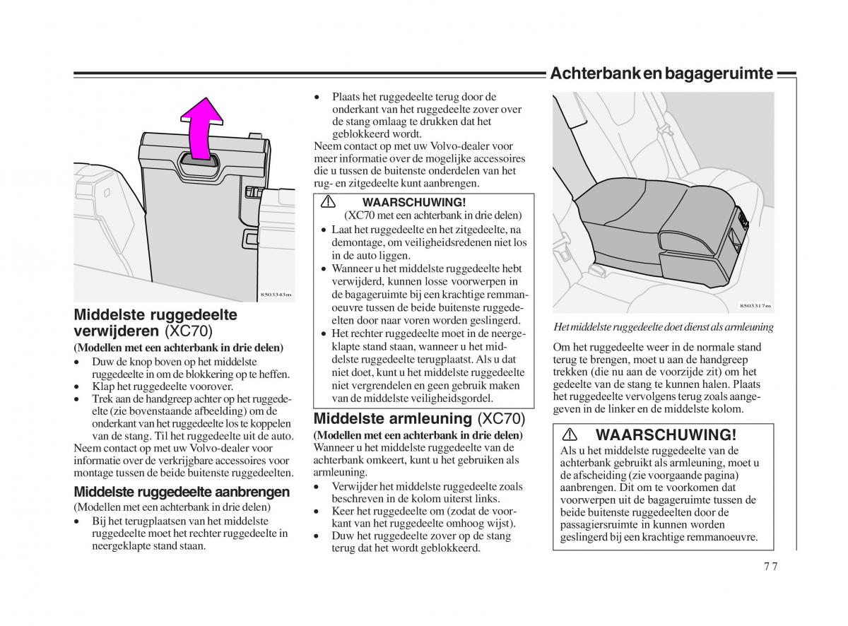 Volvo V70 II 2 handleiding / page 78