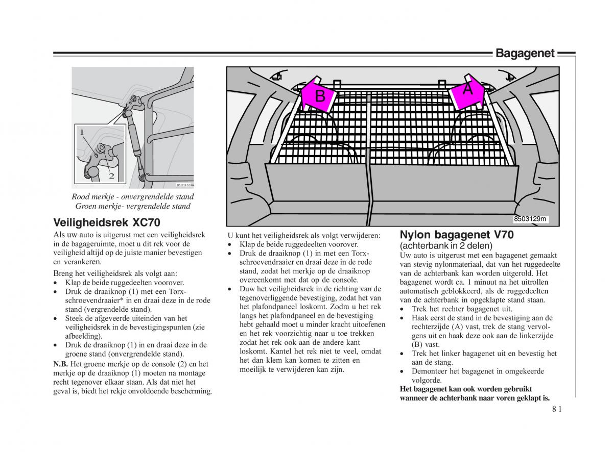 Volvo V70 II 2 handleiding / page 82