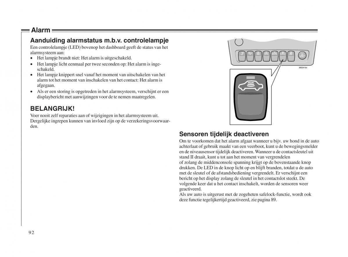 Volvo V70 II 2 handleiding / page 93