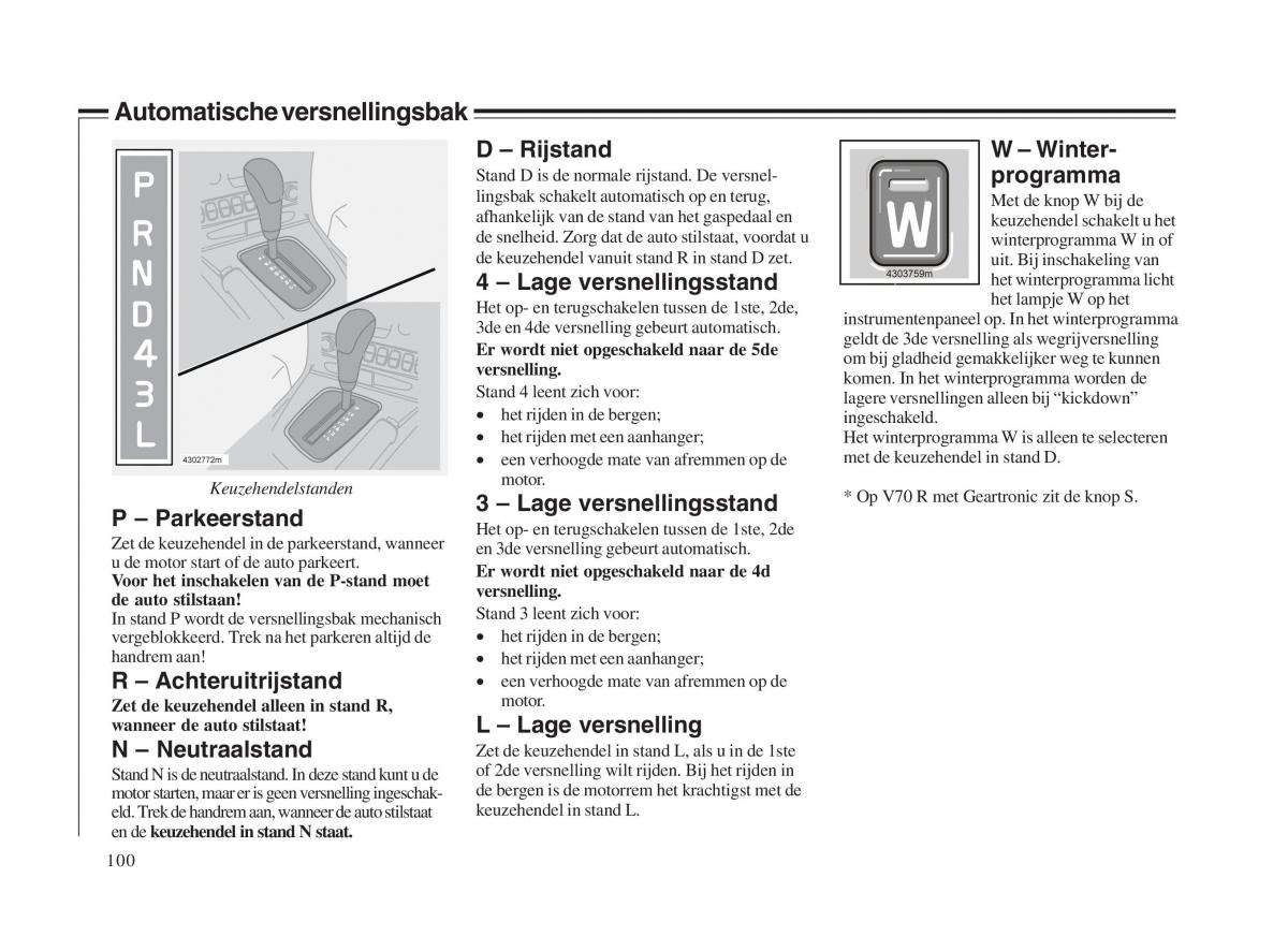 Volvo V70 II 2 handleiding / page 101