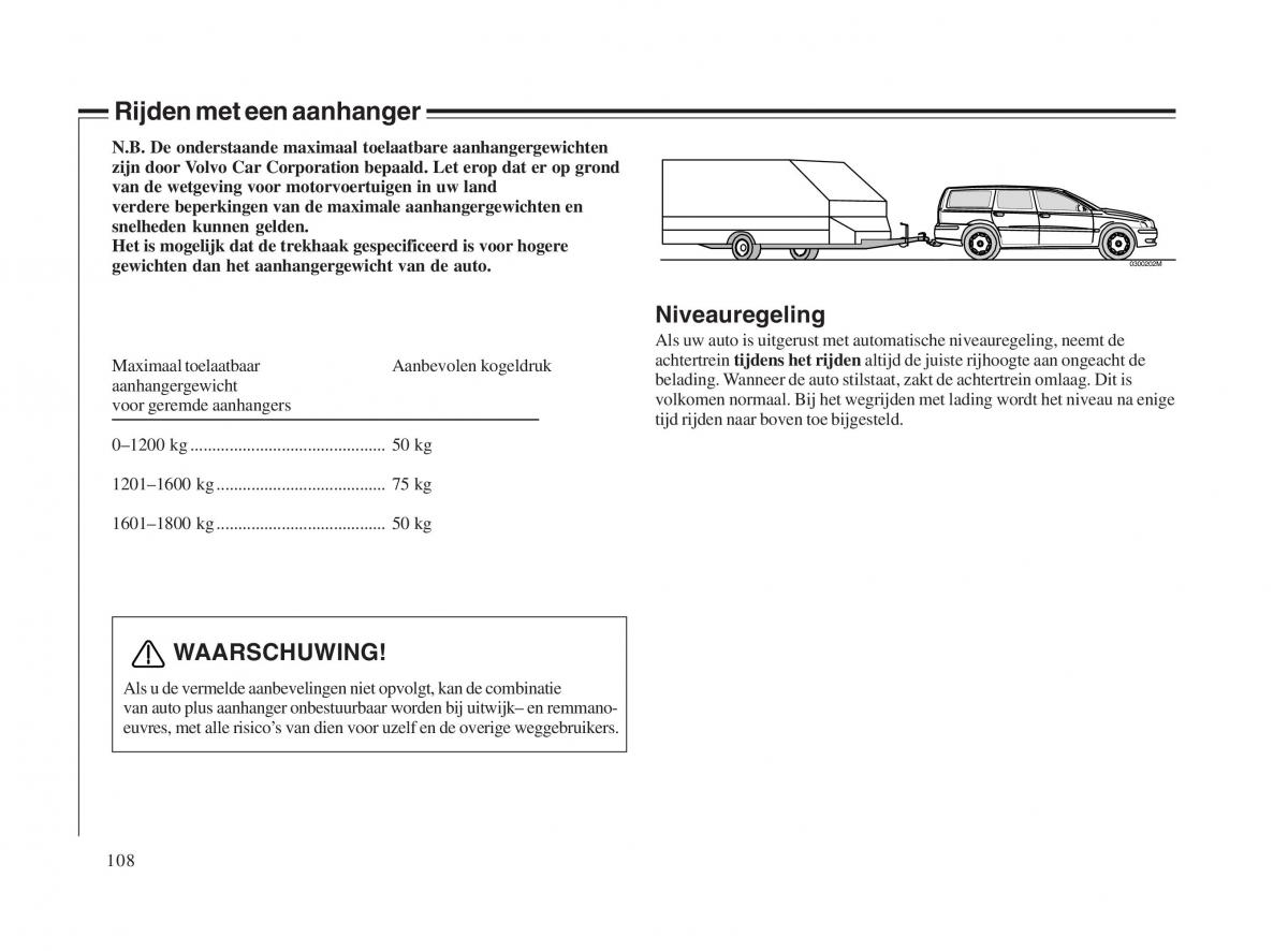 Volvo V70 II 2 handleiding / page 109