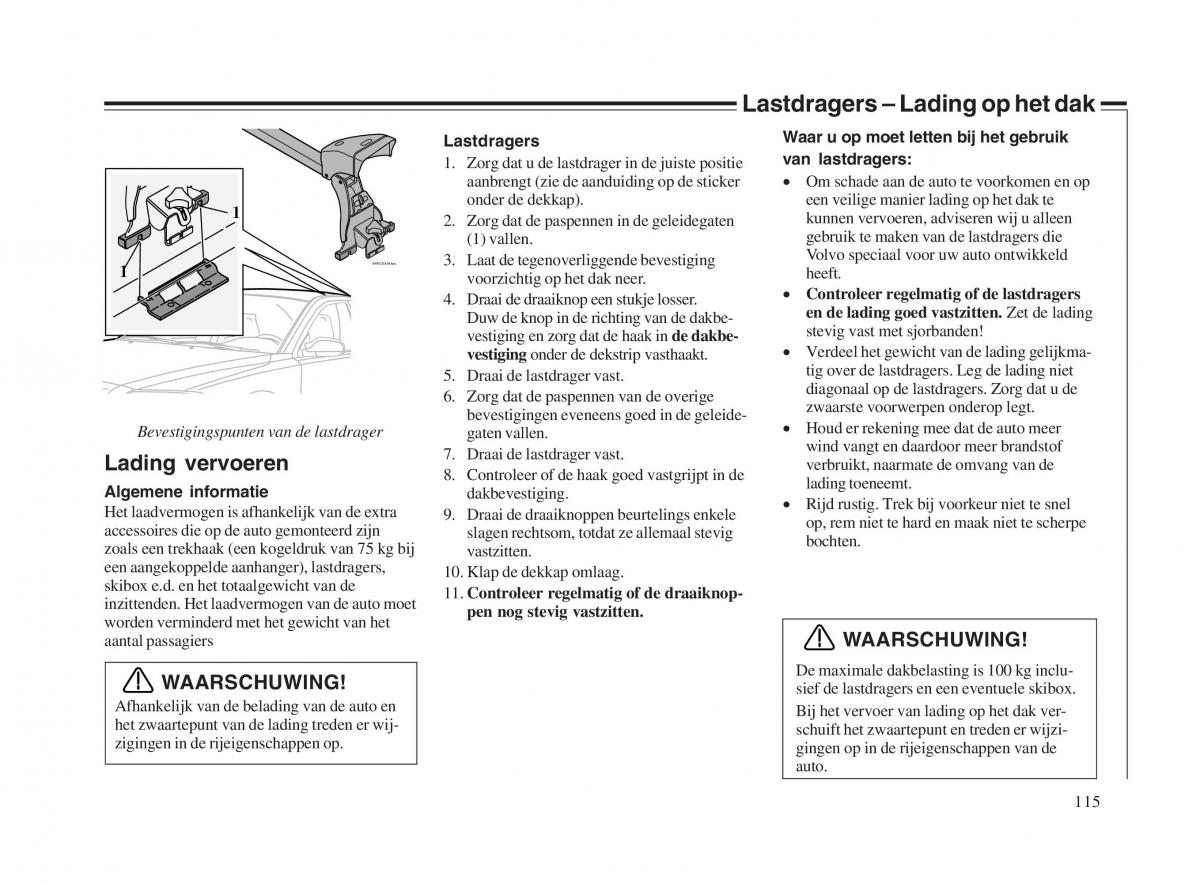 Volvo V70 II 2 handleiding / page 116