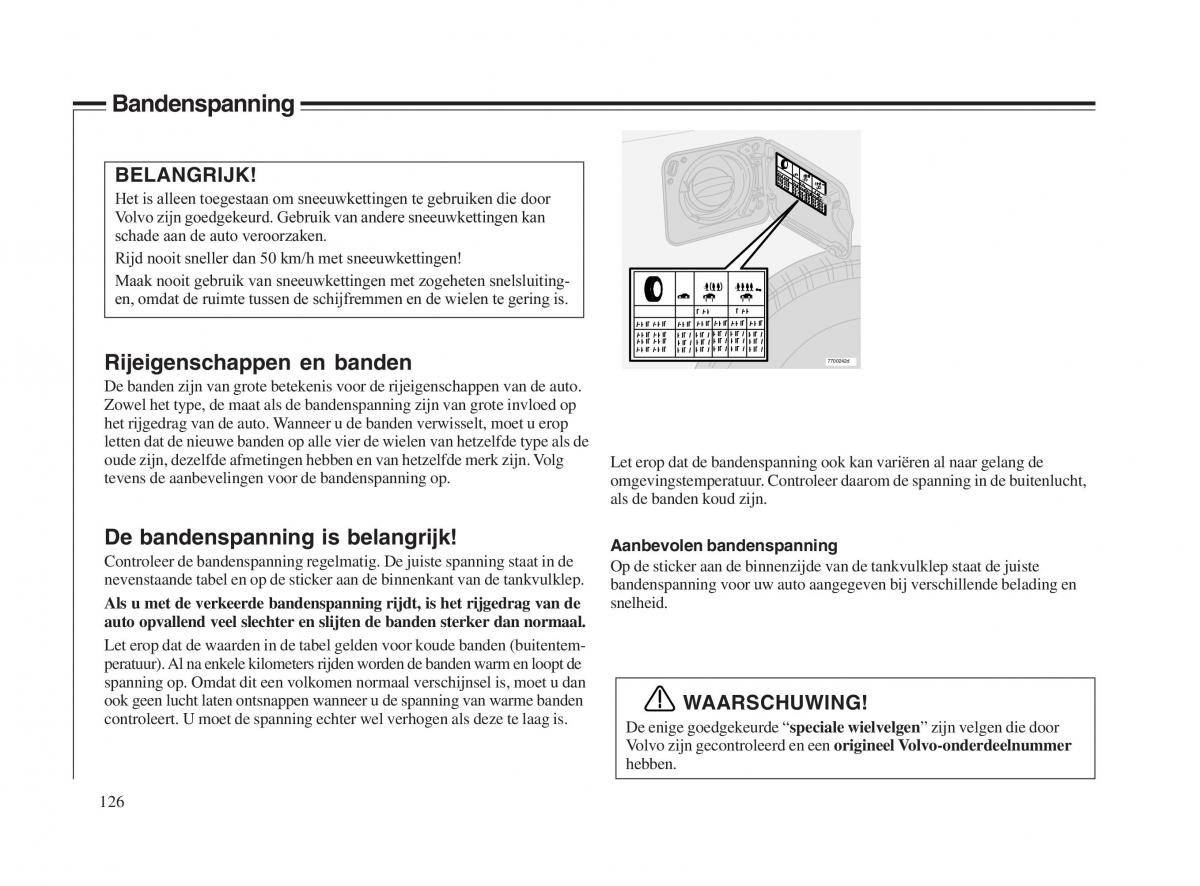 Volvo V70 II 2 handleiding / page 127