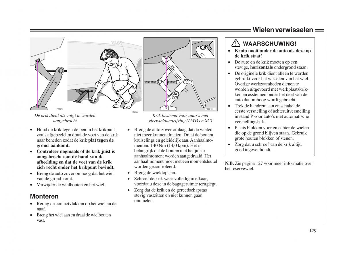 Volvo V70 II 2 handleiding / page 130