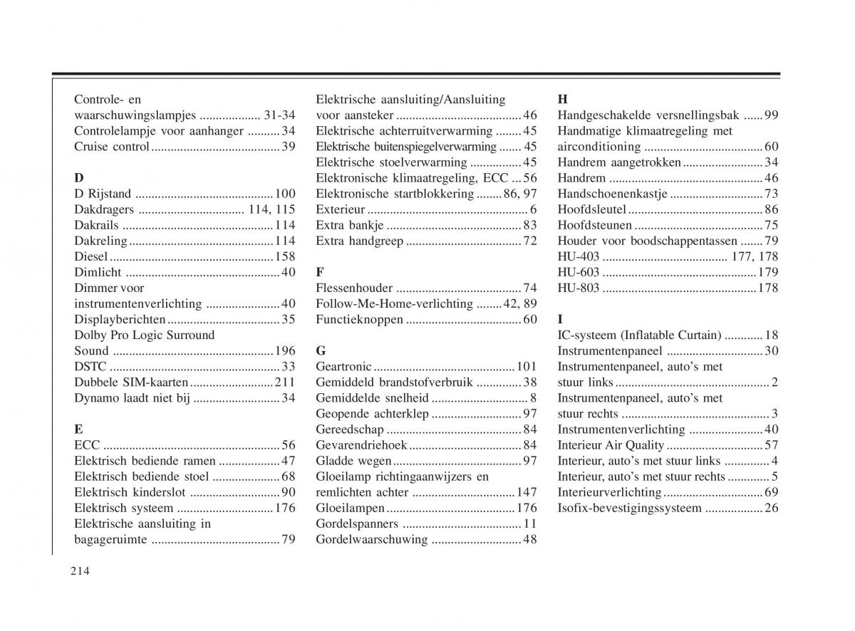 Volvo V70 II 2 handleiding / page 215