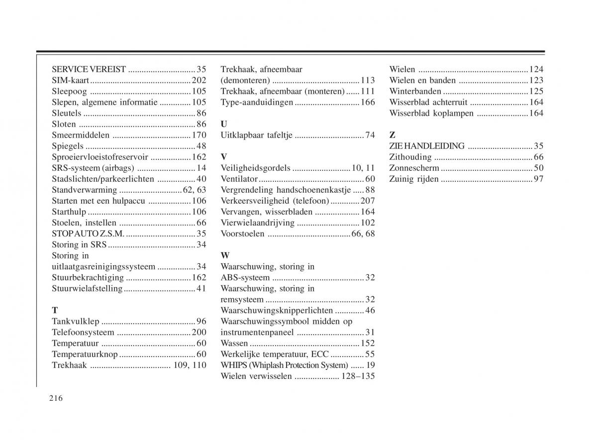 Volvo V70 II 2 handleiding / page 217