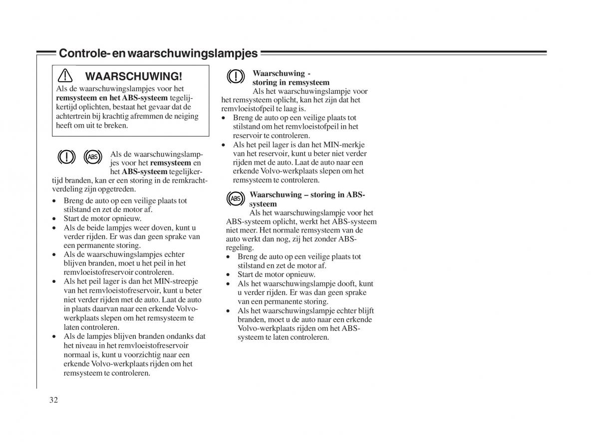 Volvo V70 II 2 handleiding / page 33