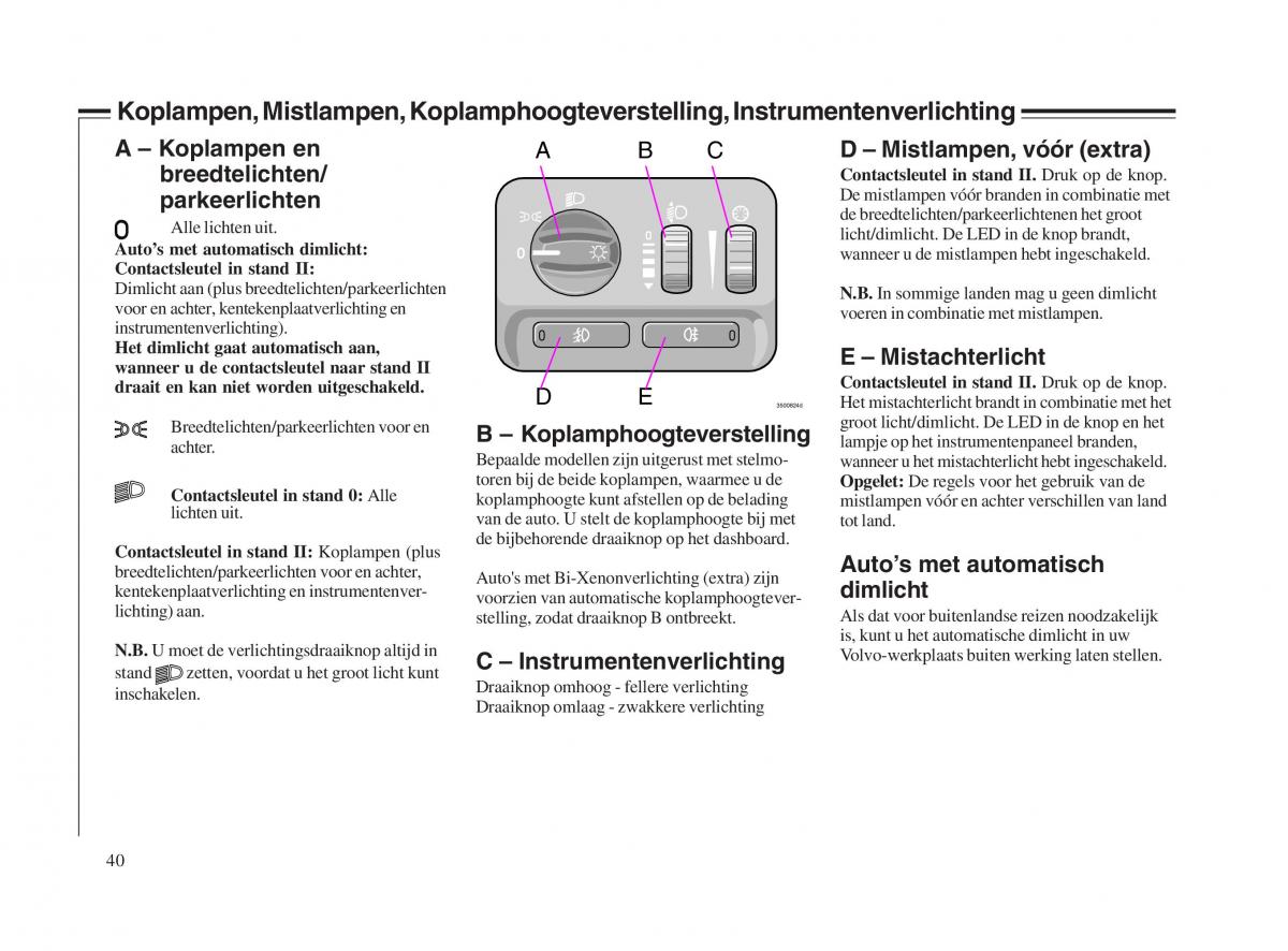 Volvo V70 II 2 handleiding / page 41