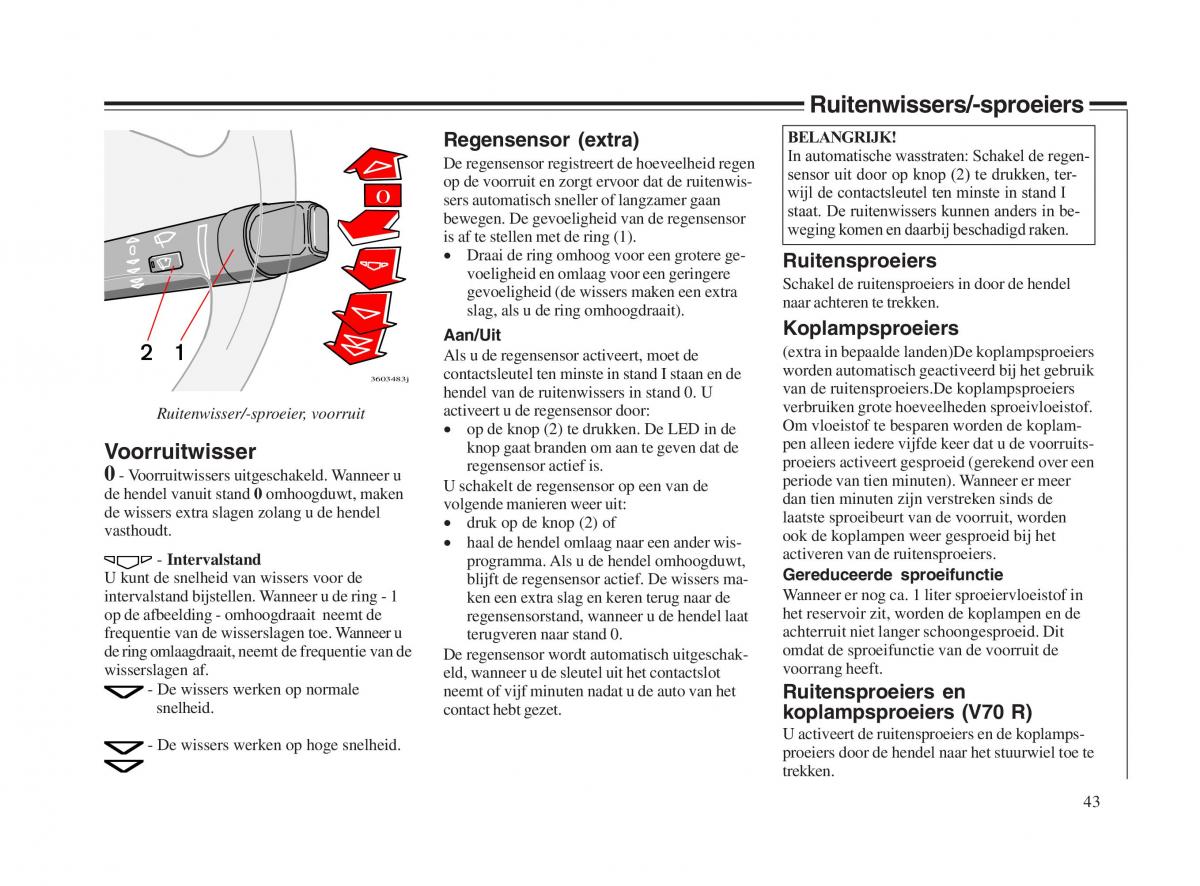 Volvo V70 II 2 handleiding / page 44