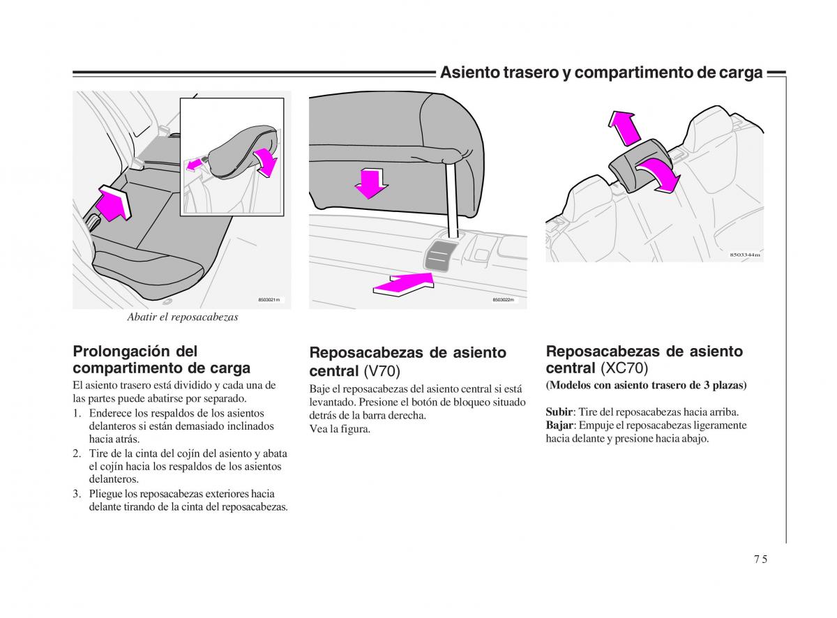 Volvo V70 II 2 manual del propietario / page 76