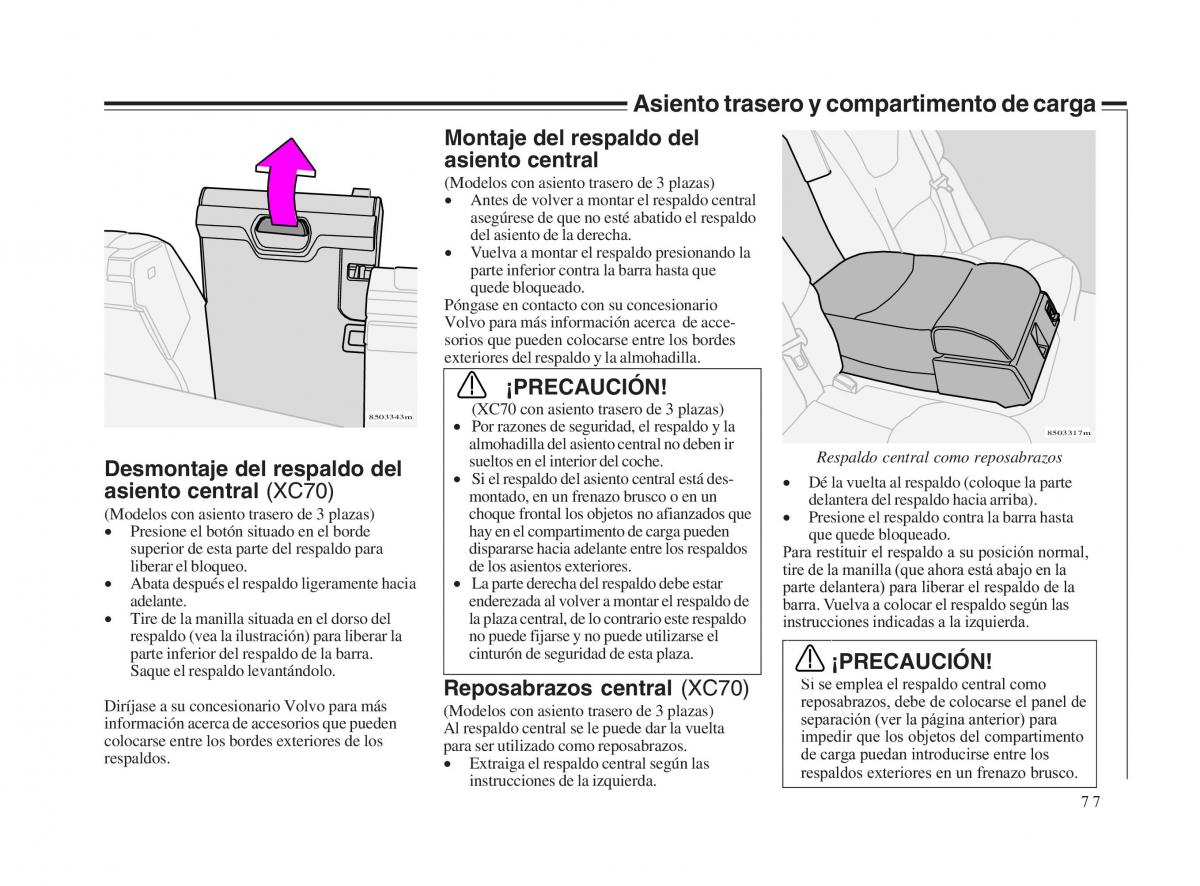 Volvo V70 II 2 manual del propietario / page 78