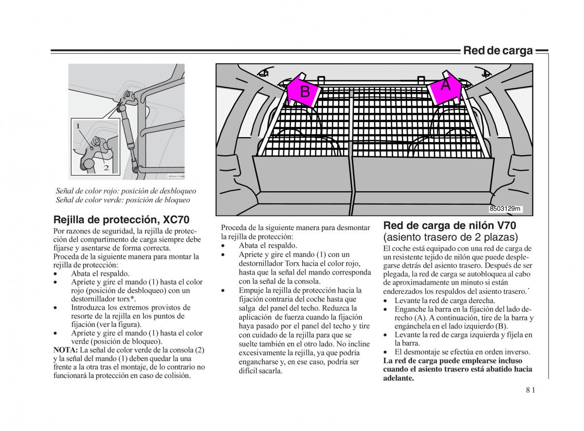 Volvo V70 II 2 manual del propietario / page 82