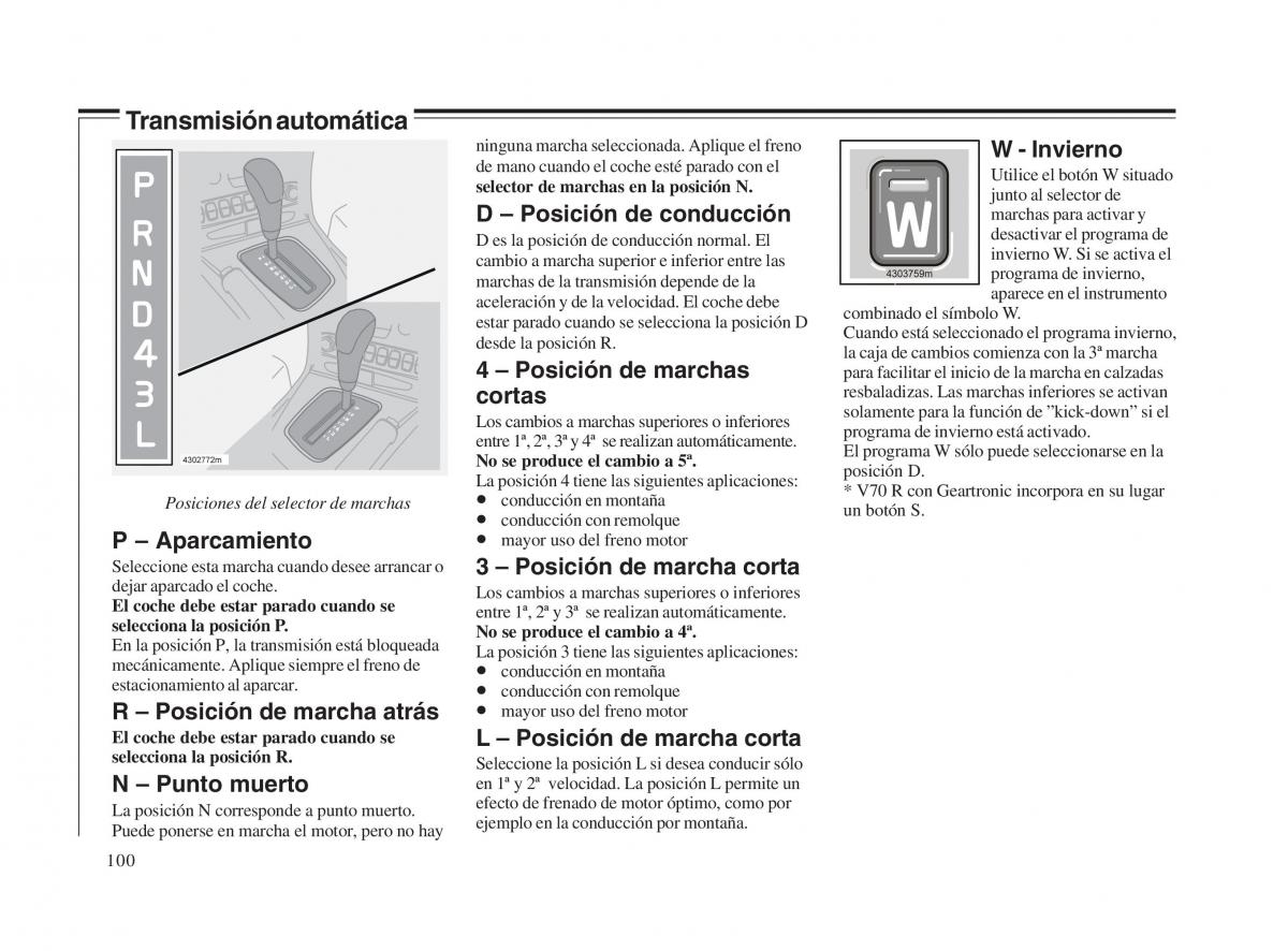 Volvo V70 II 2 manual del propietario / page 101