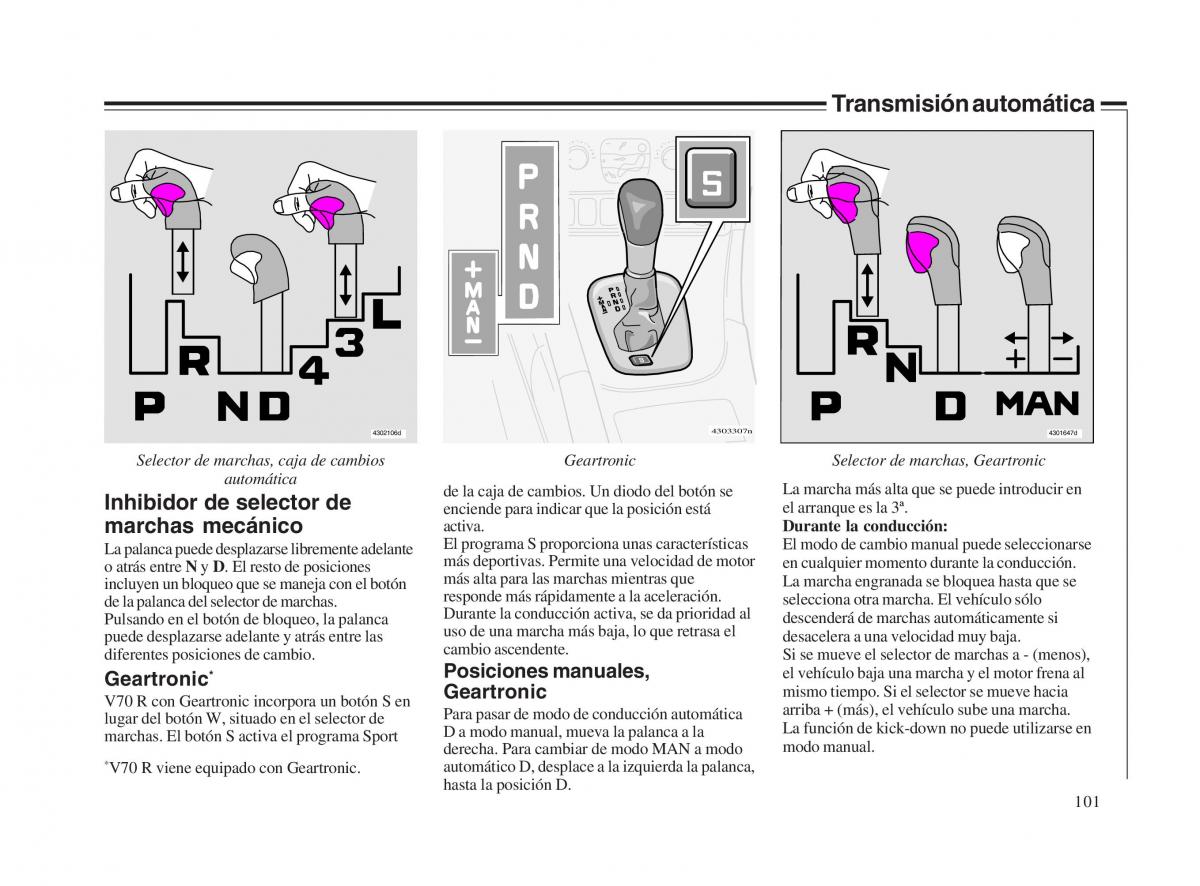 Volvo V70 II 2 manual del propietario / page 102