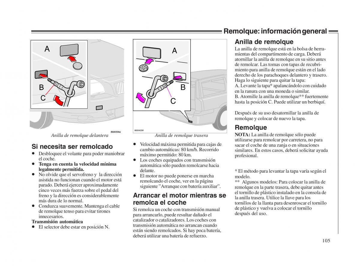 Volvo V70 II 2 manual del propietario / page 106