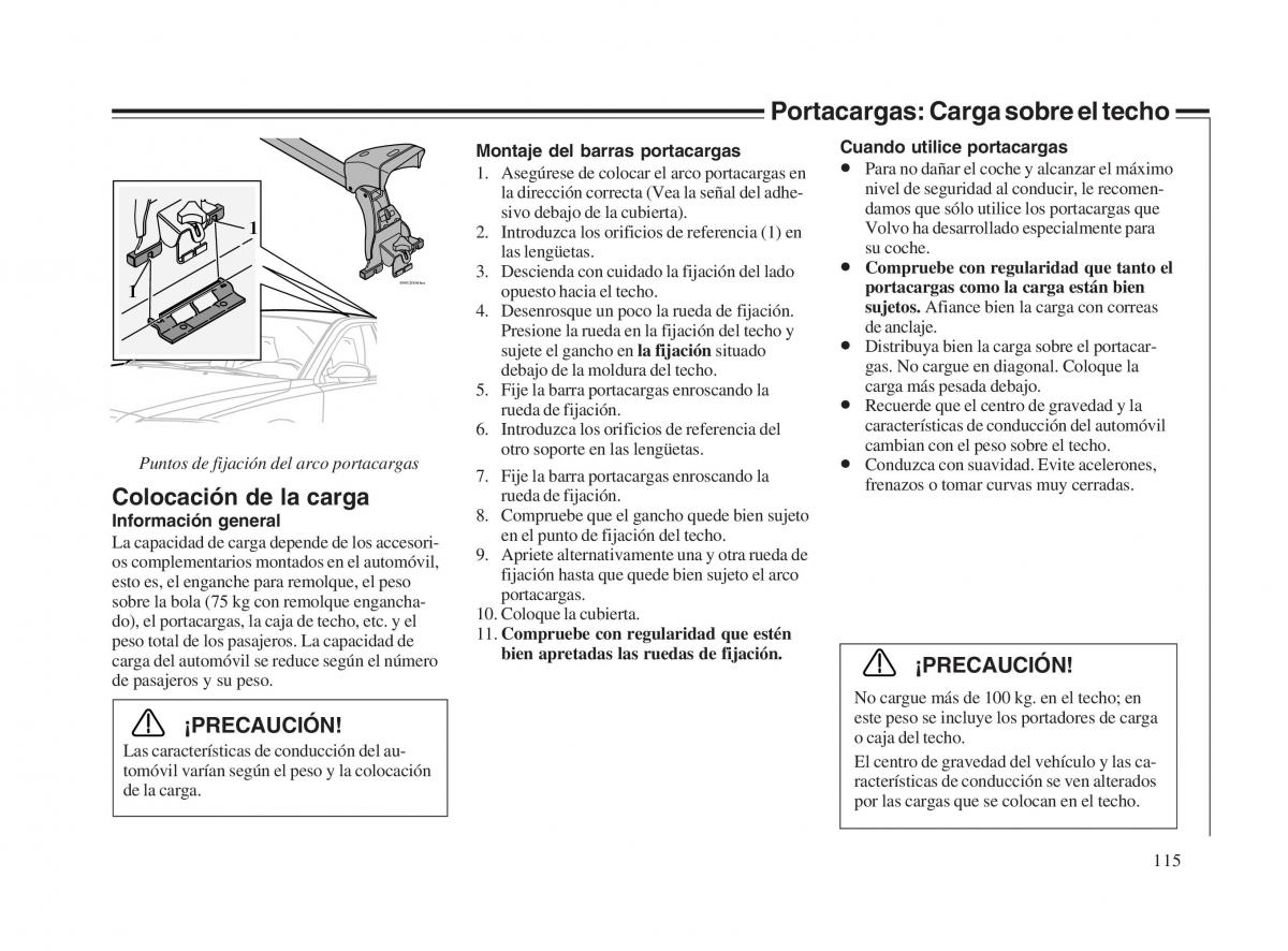 Volvo V70 II 2 manual del propietario / page 116