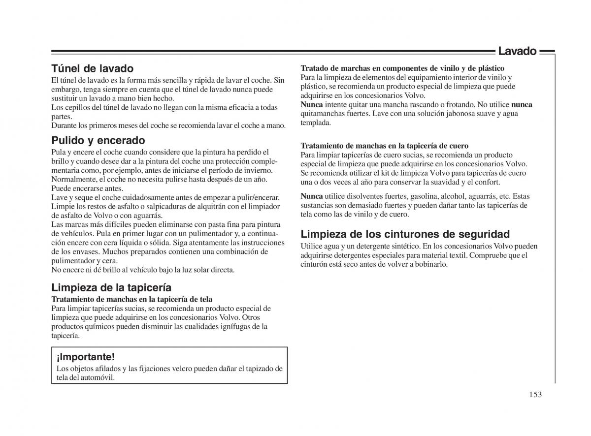 Volvo V70 II 2 manual del propietario / page 154