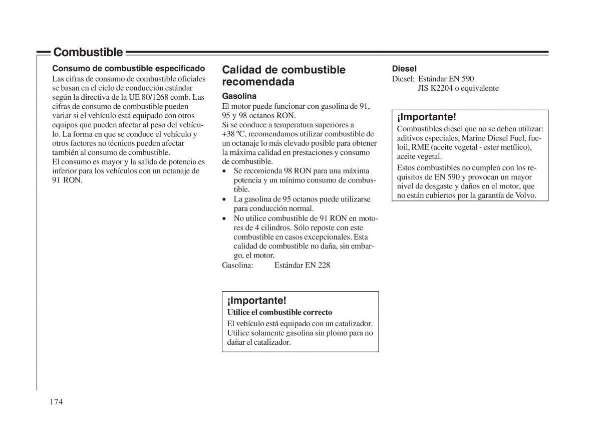 Volvo V70 II 2 manual del propietario / page 175