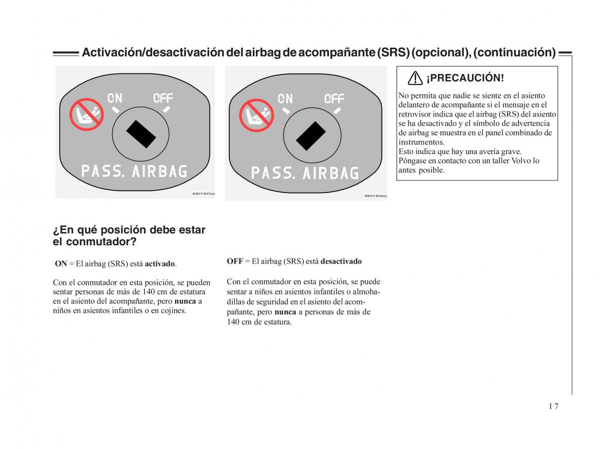 Volvo V70 II 2 manual del propietario / page 18