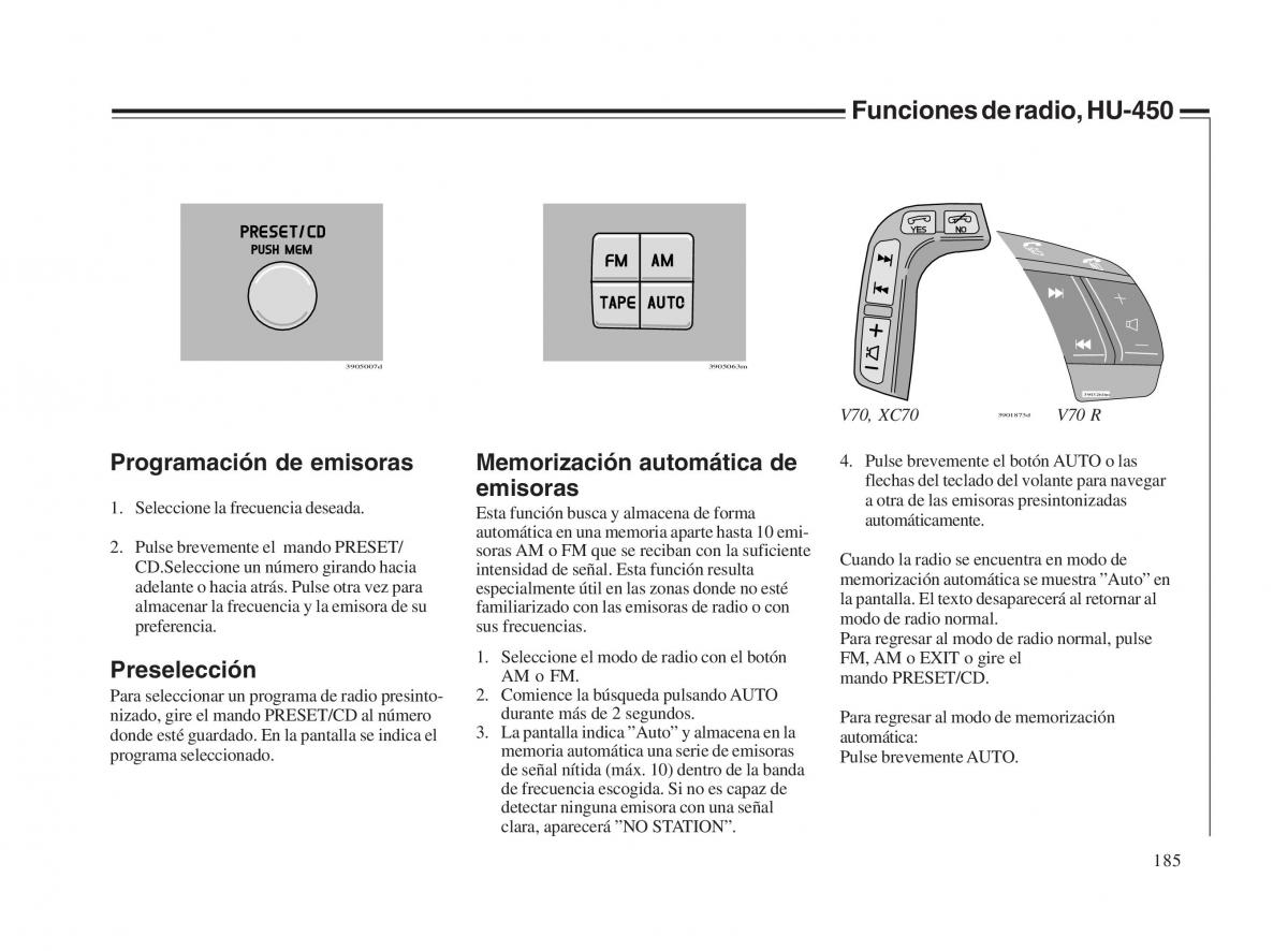 Volvo V70 II 2 manual del propietario / page 186