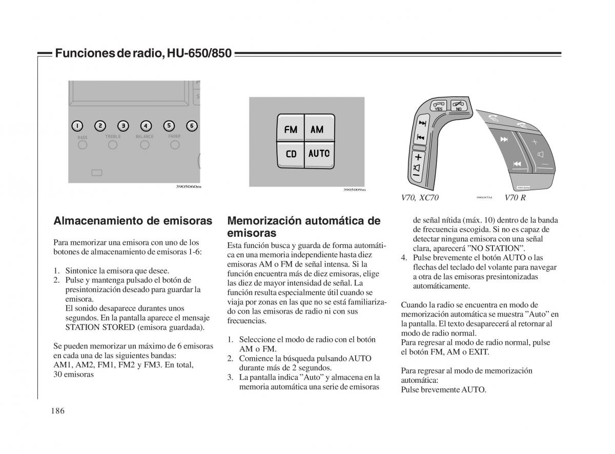 Volvo V70 II 2 manual del propietario / page 187