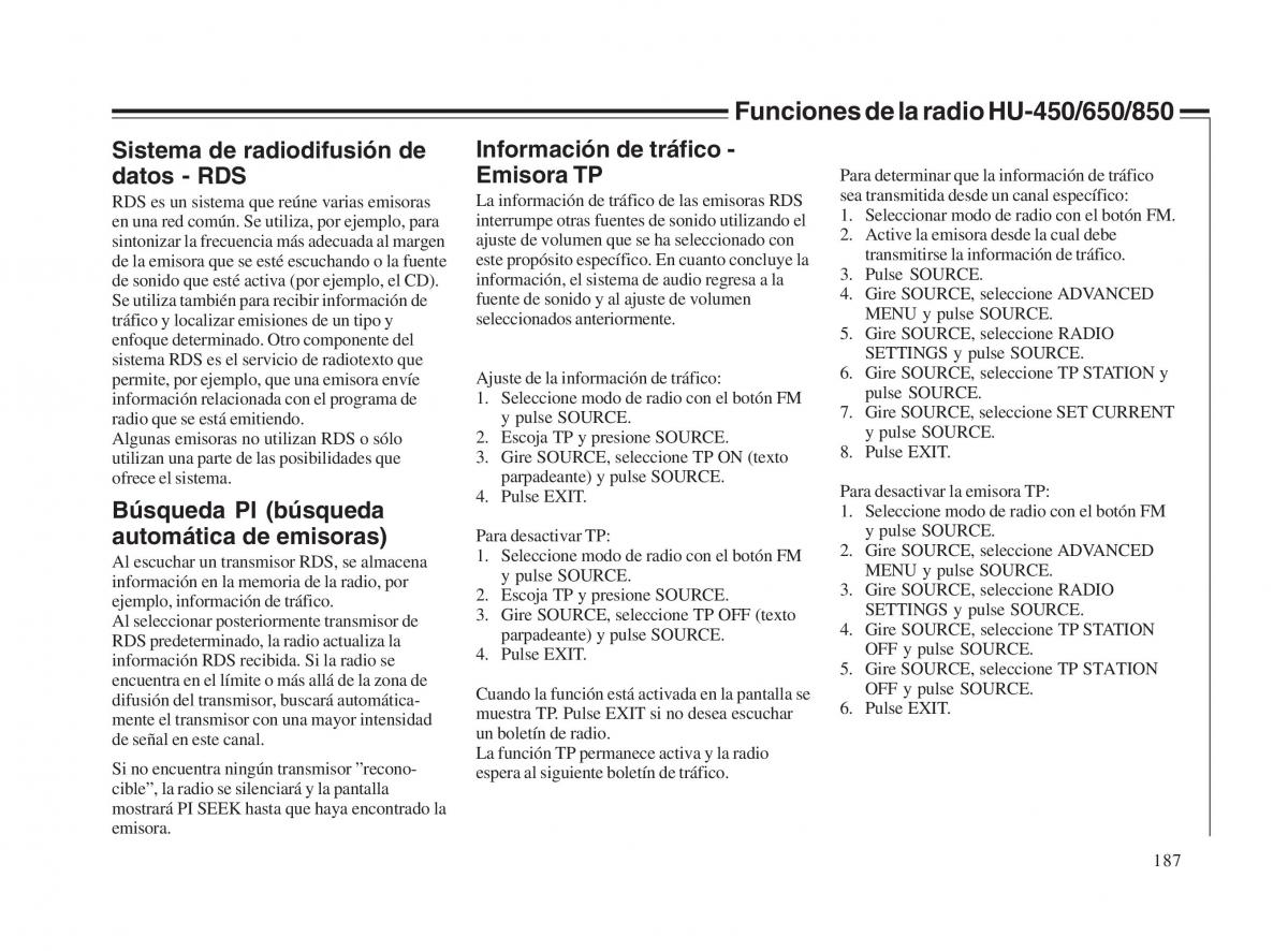 Volvo V70 II 2 manual del propietario / page 188