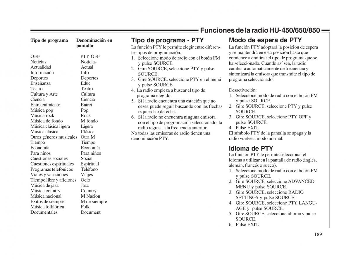 Volvo V70 II 2 manual del propietario / page 190